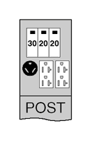 Product image for MIDWEST U412CP6010 70A POST 30/20GF