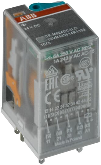 Product image for ABB 1SVR405613R8200 CR-M RELAY 4PDT