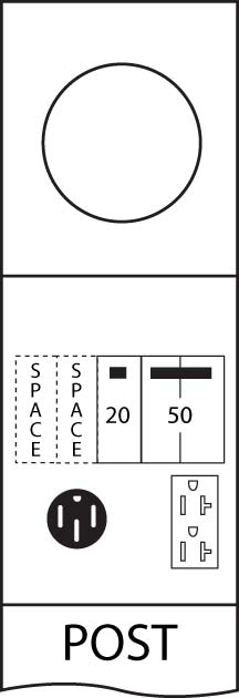 Product image for MIDWEST M355CP6010 100A POST 50/20G