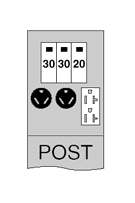 Product image for MIDWEST U611CP6010 80A POST 30/30/2