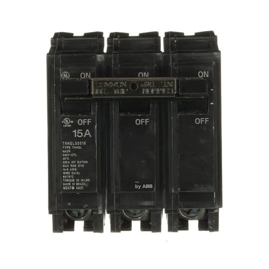 Product image for GE THHQL32015 CIRCUIT BREAKER 3P 15