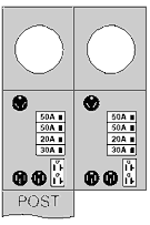 Product image for MIDWEST M775CB6010 125A B/B POST 50