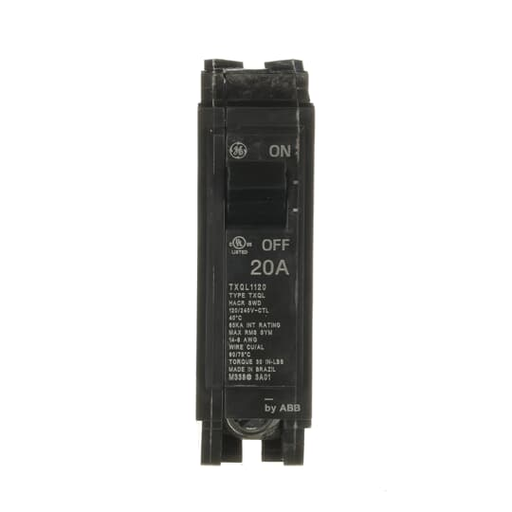 Product image for GE TXQL1120 CIRCUIT BREAKER 1P 20A
