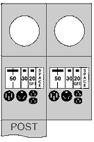 Product image for MIDWEST M075GB6 100A B/B POST 50/30