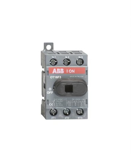 Product image for ABB OT16F3 600 VAC 20 Amp 3-Pole Open Non-Fusible Disconnect Switch