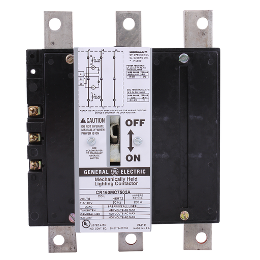 Product image for GE CR160MC7502A LC 3P 200A 120V COI