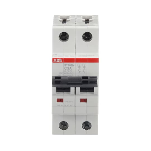 Product image for ABB ST202M-C3 MCB ST200M 2P C 3A UL