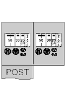Product image for MIDWEST U075GB6 100A B/B POST 50/30