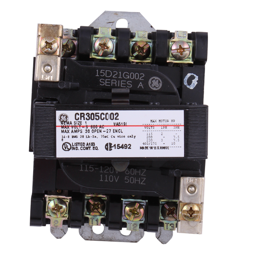 Product image for GE CR305C002 CONTACTOR