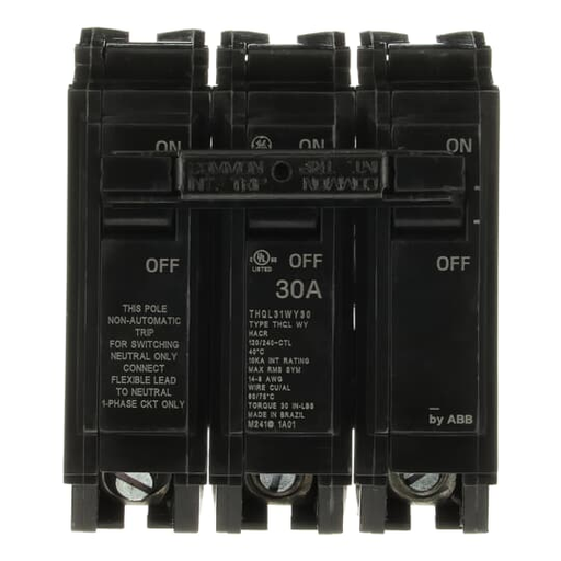 Product image for GE THQL31WY30 CIRCUIT BREAKER 3P 30