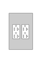 Product image for Midwest U011010 Unmetered Power Outlet, 20A 120V, Surface Mount, (2) 5-20R2GFCI Receptacles, Galvanized Steel, NEMA-3R