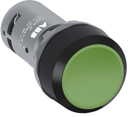 Product image for Thomas & Betts CP110G-10 Green Non-Illuminated Flush Momentary Compact Push Button