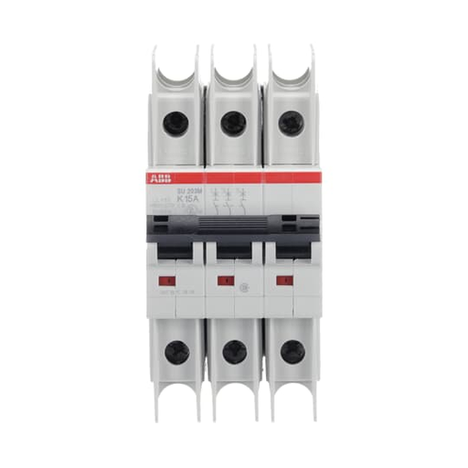 Product image for ABB SU203M-K15 UL489 MCB 3P K 15A 4
