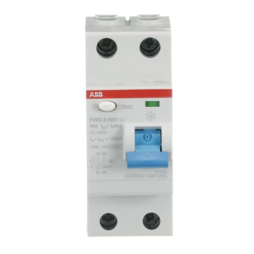 Product image for ABB F202A-25/0.03 110V F202A 25/0.0