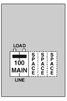 Product image for Midwest U101CP6 Unmetered Service Equipment, 100A 120/240V, 3-Spaces, Pedestal Mount, w/ Circuit Protection & Load Center, Galvanized Steel, NEMA-3R
