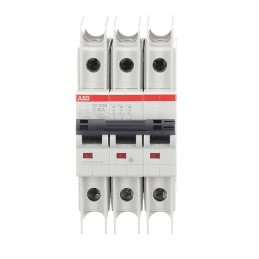 Product image for ABB SU203M-C10 UL489 MCB 3P C 10A 4