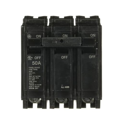 Product image for GE THHQL32050 CIRCUIT BREAKER 3P 50