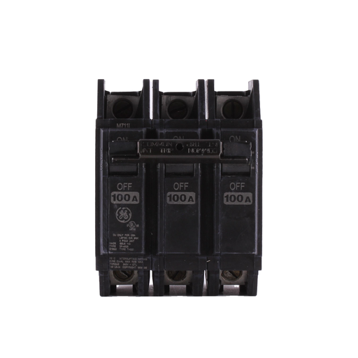 Product image for GE Industrial Solutions THQC32100WL 240 Volt 100 Amp 10 kaic 3-Pole Circuit Breaker with Lugs