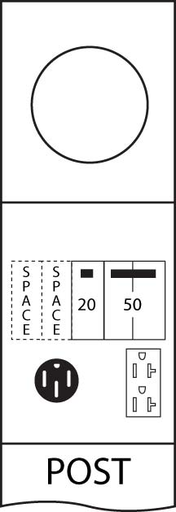 Product image for MIDWEST M355CP6010 100A POST 50/20G