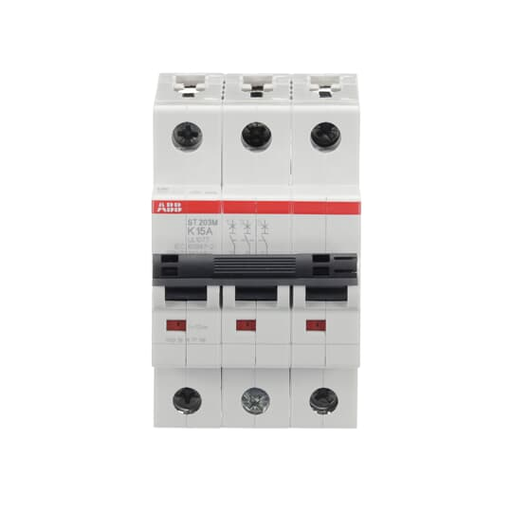 Product image for ABB ST203M-K15 MCB ST200M 3P K 15A
