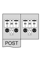 Product image for MIDWEST U004CB4010 120A B/B POST 50