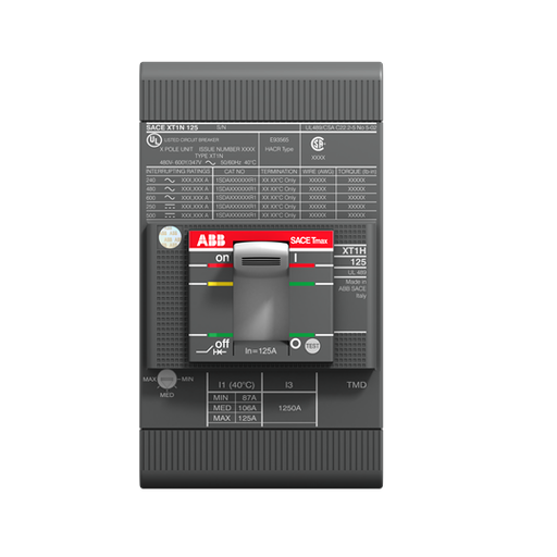 Product image for ABB XT1HU3080AFF000XXX XT1H 125 TMF