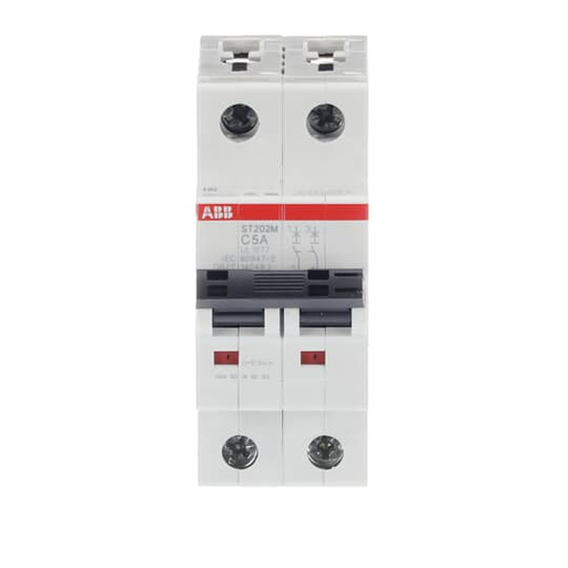 Product image for ABB ST202M-C5 MCB ST200M 2P C 5A UL
