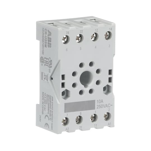 Product image for Thomas & Betts 1SVR405670R1100 DPDT Plug-In Control Relay Small Socket