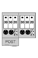 Product image for 80A B/B POST 30/30/20GFCI