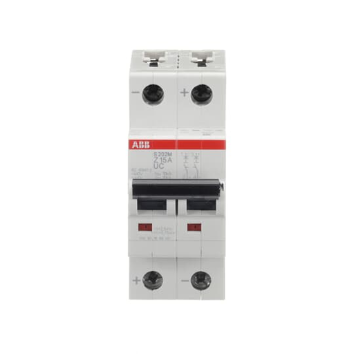 Product image for ABB S202MUC-Z15 MCB S200MUC 2P Z 15
