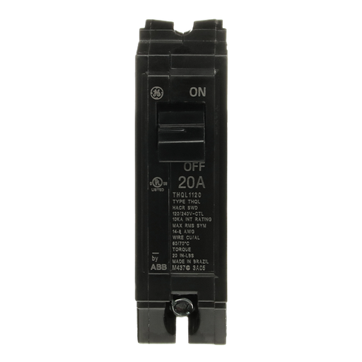 ABB THQL1120 Q-Line 1 Pole Circuit Breaker 120/240V 20 Amp Thermal Magnetic