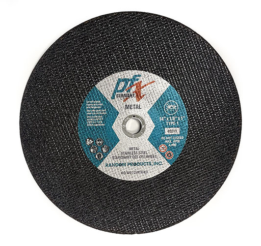 RANDOM PRODUCTS 14"x1/8x1 TYPE 1 STATIONARY CUT OFF WHEEL