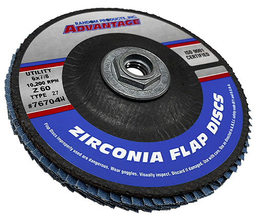 RANDOM PRODUCTS 6"x5/8-11 UTILITY FLAP DISCS (60 GRIT)