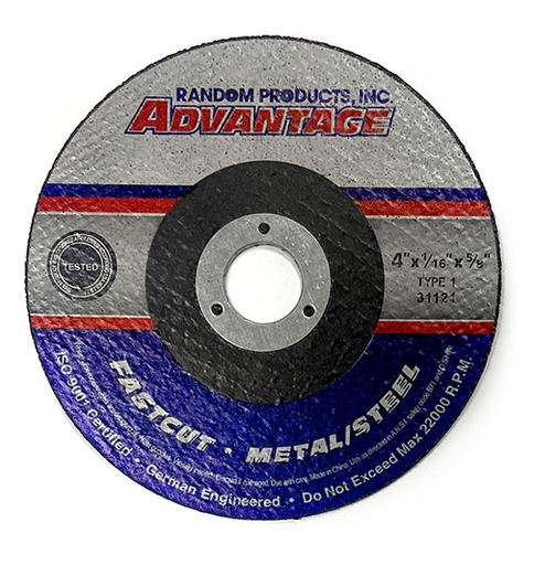RANDOM PRODUCTS 4"x1/16x5/8 TYPE 1 CUT OFF WHEEL
