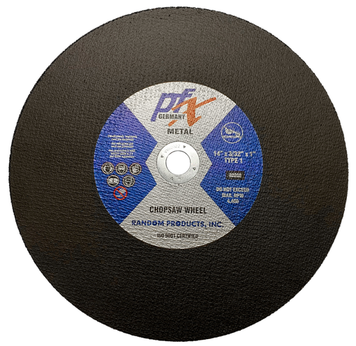 RANDOM PRODUCTS 14"x 3/32x1 TYPE 1 CHOPSAW WHEEL