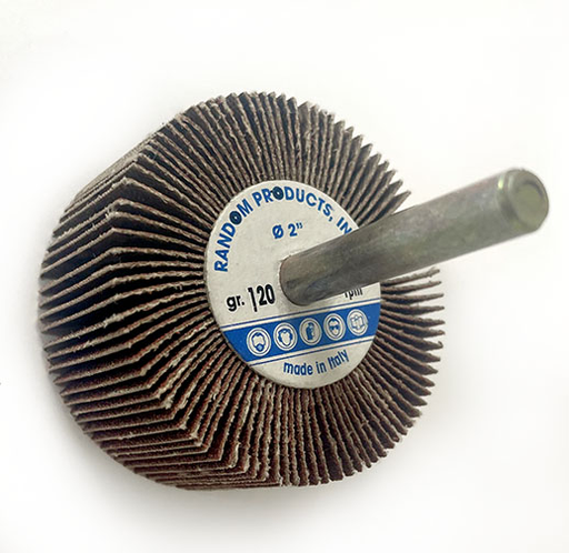 RANDOM PRODUCTS 2"x1x1/4 MOUNTED FLAP WHEELS (120 GRIT)