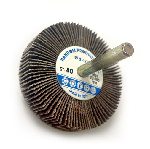 RANDOM PRODUCTS 2-1/2"x1/2x1/4 MOUNTED FLAP WHEELS (80 GRIT)