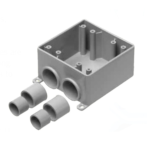 PVC FSE DOUBLE GANG BOX 1/2