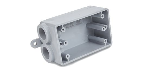 PVC FSS BOX 1G W/ 2 3/4" HUBS IN
