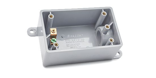PVC FSE SINGLE GANG BOX 1/2"