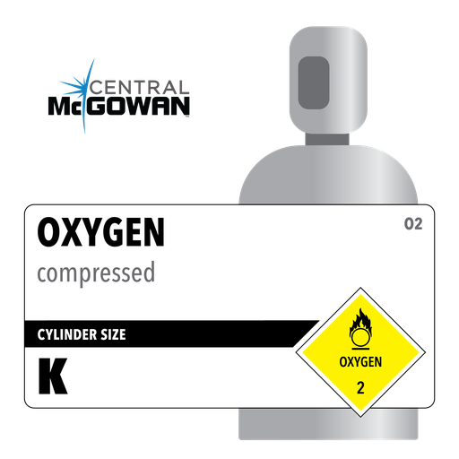 Oxygen, K, 2.6, Extra Dry, 99.6%, High Pressure Steel (HPS), CGA 540
