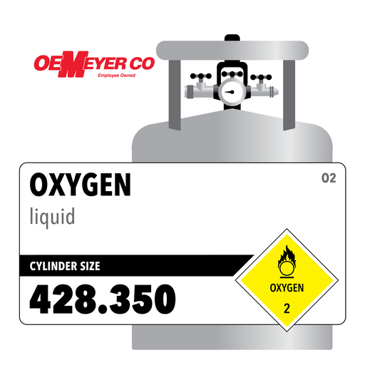 Oxygen, 428.350, 11124 ft3, Low Pressure Steel (LPS), CGA 540