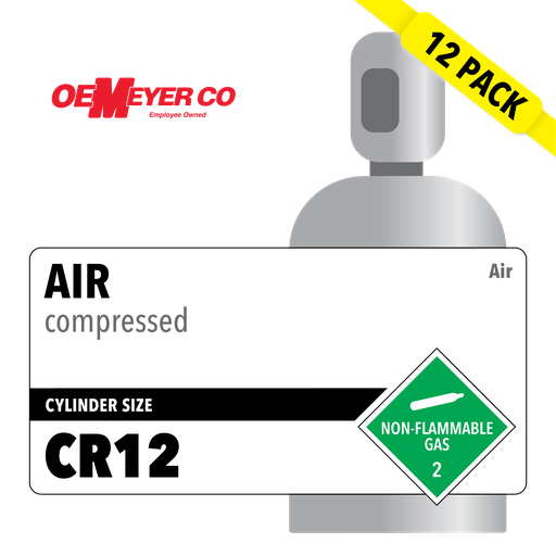 Air, CR12, 2784 ft3, High Pressure Steel (HPS), CGA 346, 12 Pack