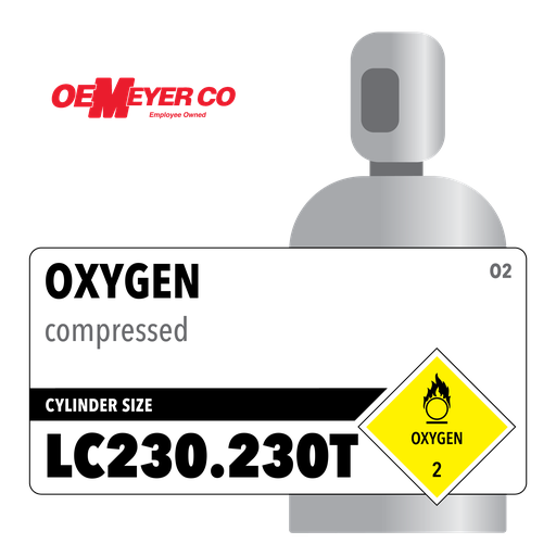 Oxygen, LC230.230T, Medical, >99.2%, Low Pressure Steel (LPS), CGA 540