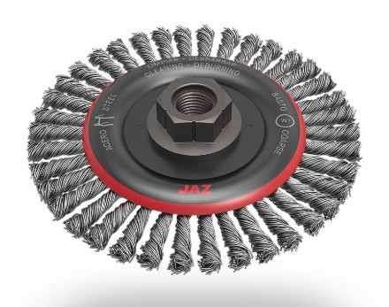 4" X 3/16" X 3/4" X 5/8"-11 Stringer Bead Twist Knot Wheels, 32 knots