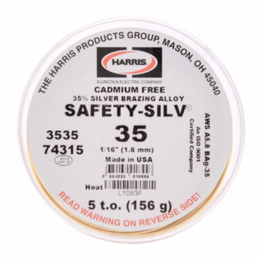 SAFETY-SILV® 35 High Silver Brazing Alloy 1/16 in, 1 x 5toz Cup