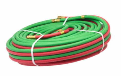 Twin All Fuel Gas Welding Hose, Grade "T", B&B, 3/8" x 100'