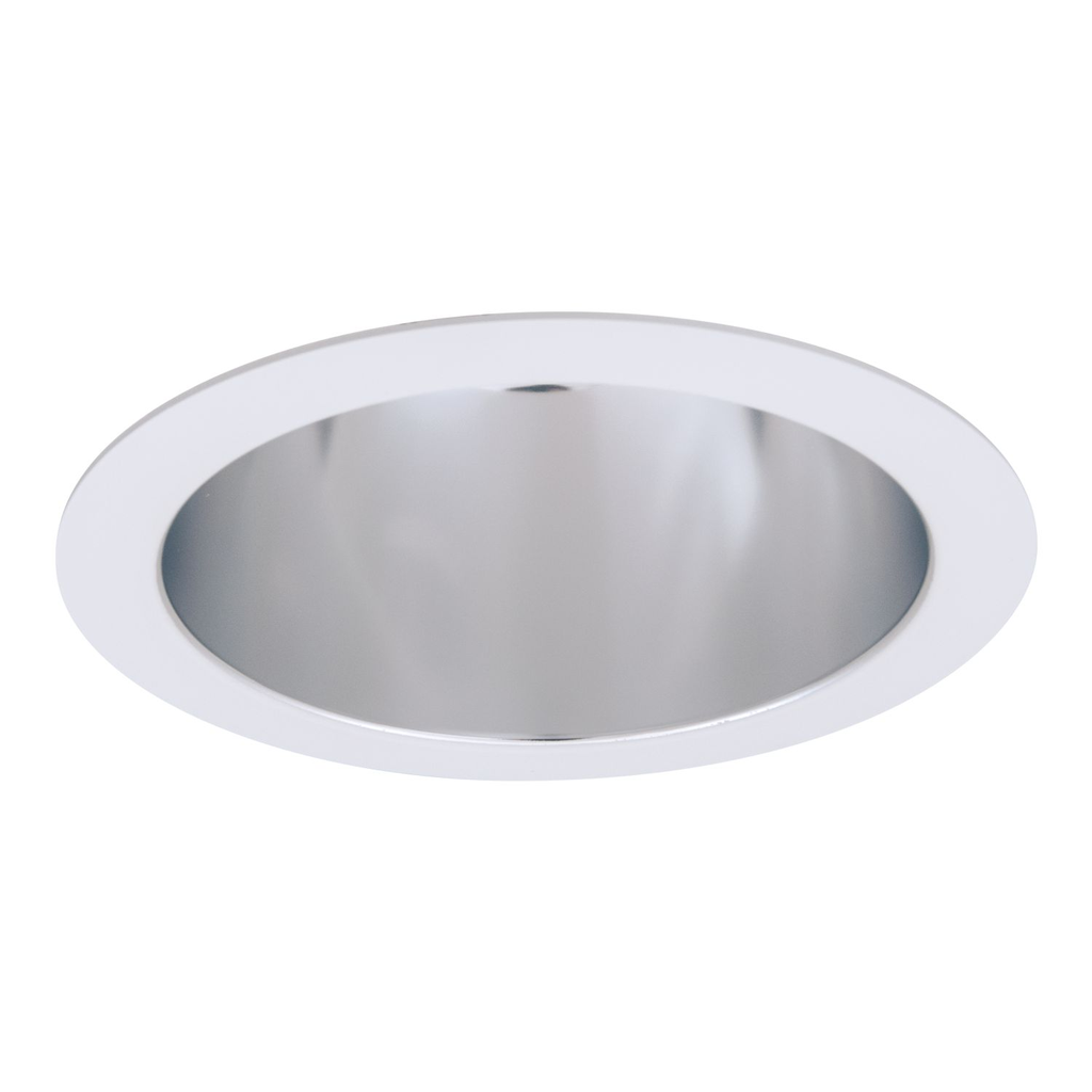 Product image for Halo 61WDCWF 6" conical Reflector, wide 65deg beam angle, Specular clear, White flange