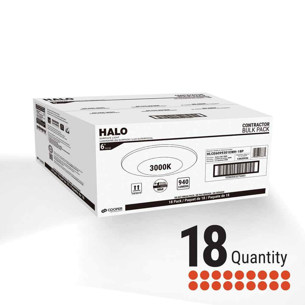 Product image for CLS HLCE6099401EWH-18P HLCE 6", 900