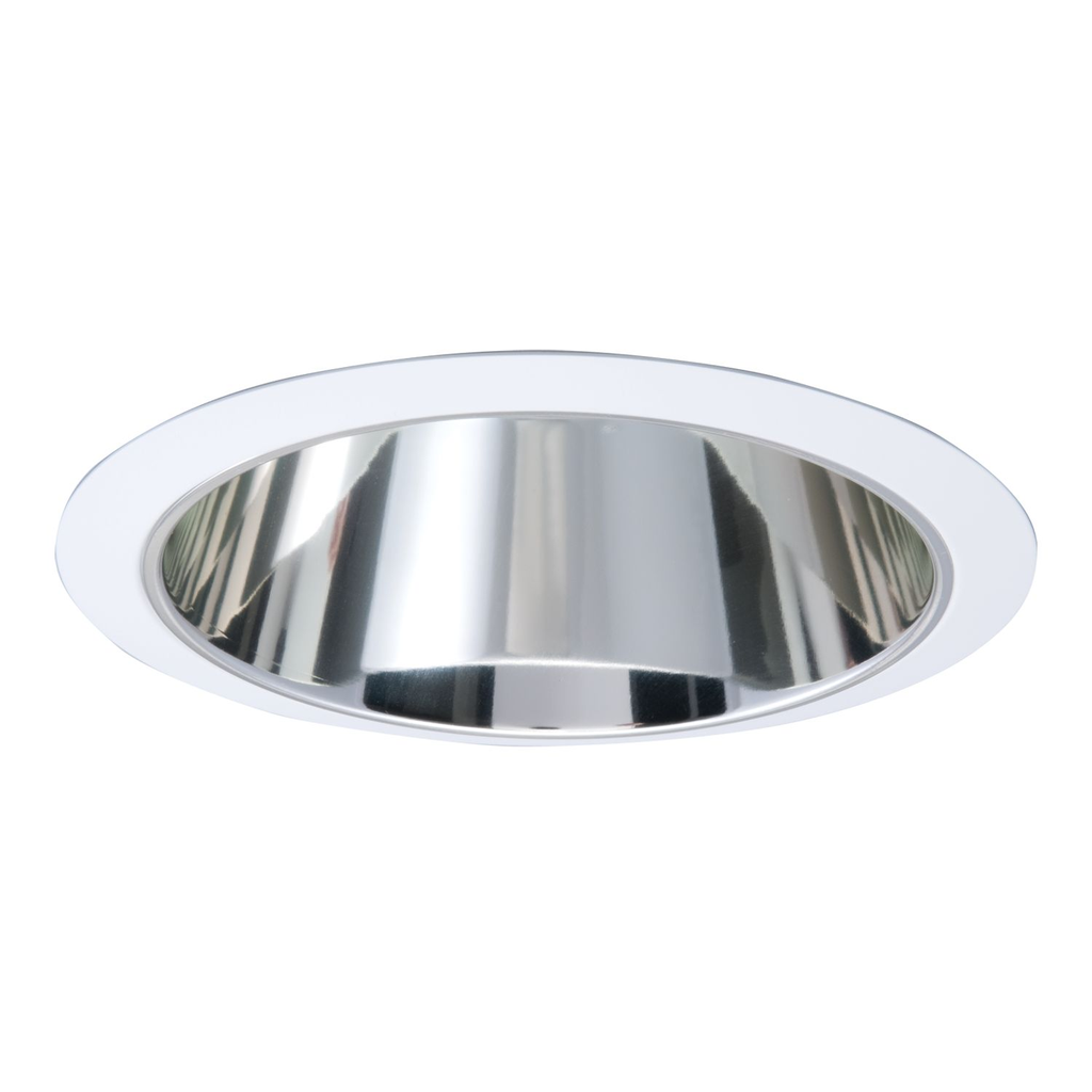 Product image for Halo 426 6" Trim Reflector Cone White with Clear Specular Reflector Cone
